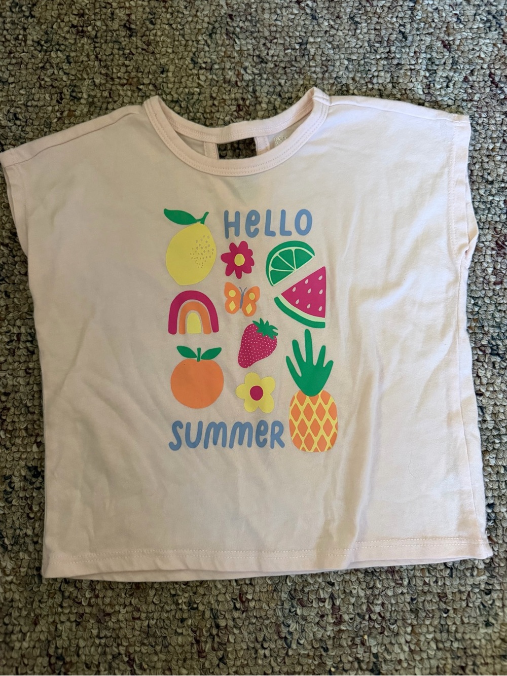 Garanimals Light Pink Fruit & Rainbow Graphic Tee